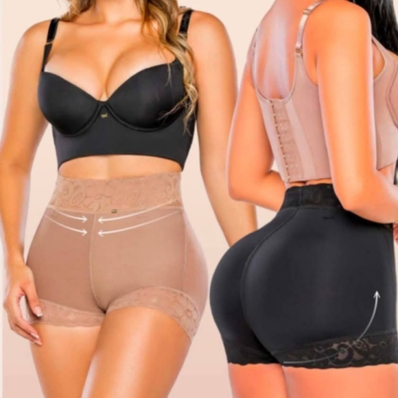 Colombian Stagmi Fajas ButtLift Invisble Lace Short Shaper Bottom Bomboncito New - Picture 4 of 15